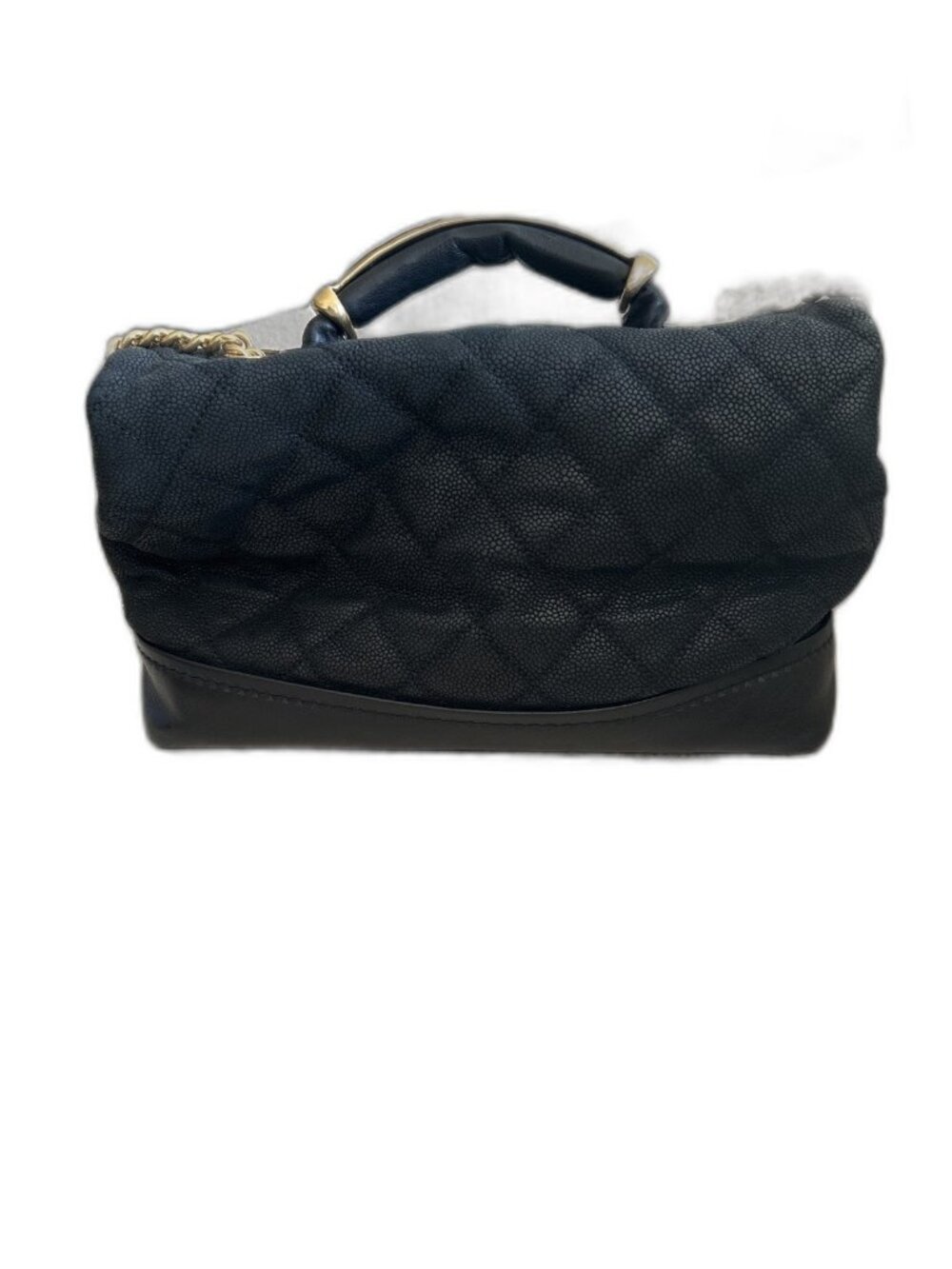 Chanel 2013 Cruise Iridescent Caviar Kelly Top Handle Flap Bag Gold HW